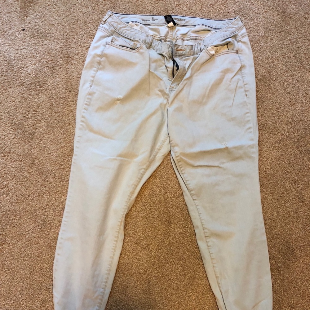 Lightly Distressed Skinny Jeans